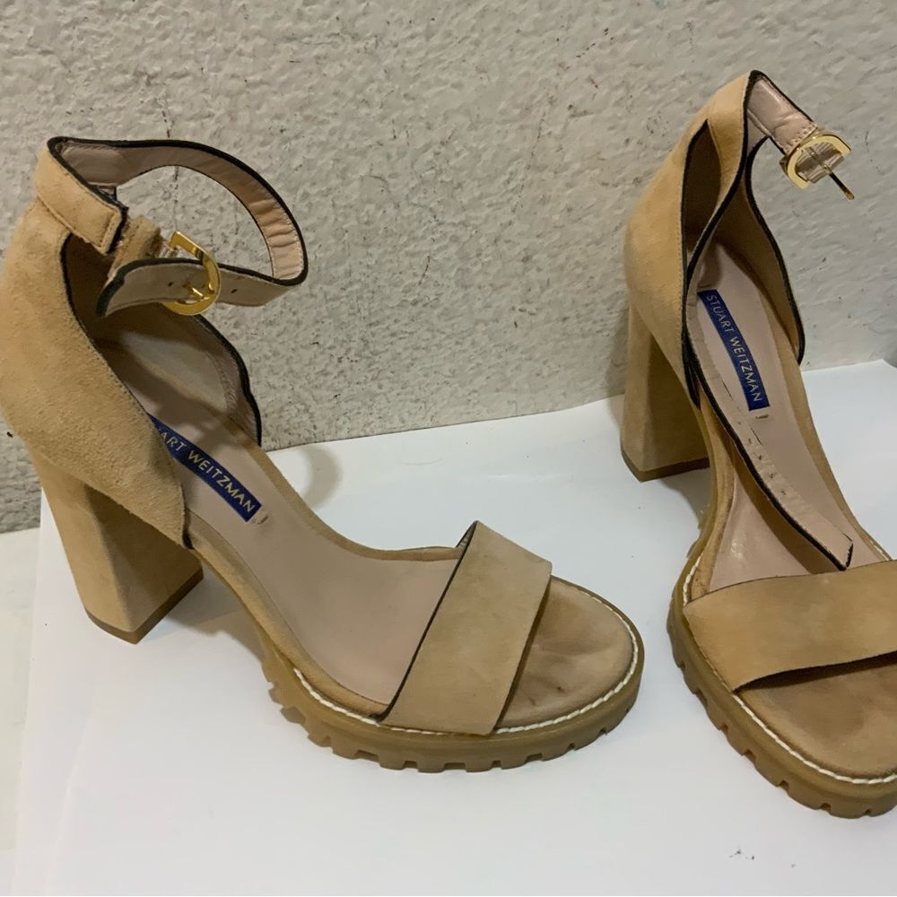 STUART WEITZMAN Winona suede heels Sandal size 9 - Picture 2 of 7